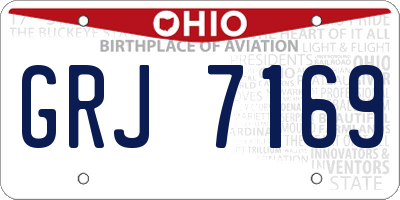 OH license plate GRJ7169