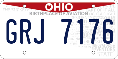 OH license plate GRJ7176
