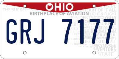 OH license plate GRJ7177