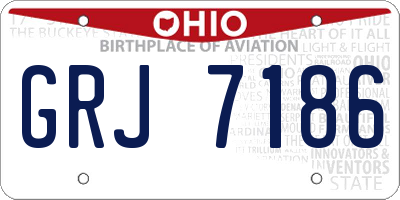 OH license plate GRJ7186