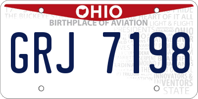 OH license plate GRJ7198