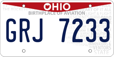 OH license plate GRJ7233