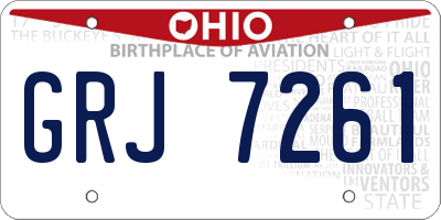 OH license plate GRJ7261