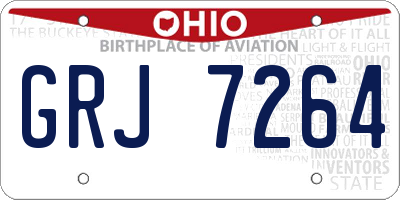 OH license plate GRJ7264