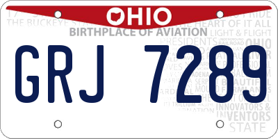 OH license plate GRJ7289