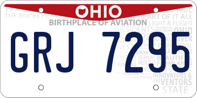 OH license plate GRJ7295