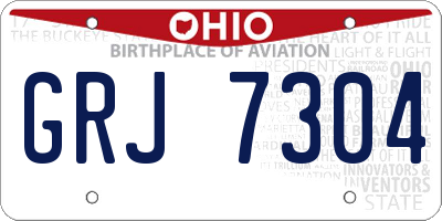 OH license plate GRJ7304