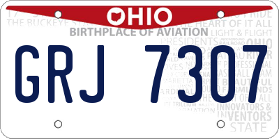 OH license plate GRJ7307