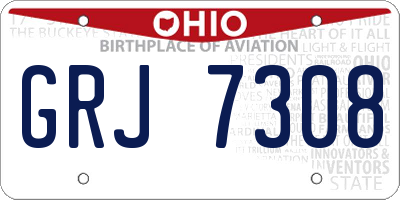 OH license plate GRJ7308