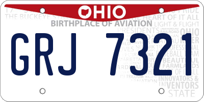 OH license plate GRJ7321
