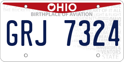 OH license plate GRJ7324