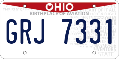 OH license plate GRJ7331