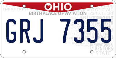OH license plate GRJ7355