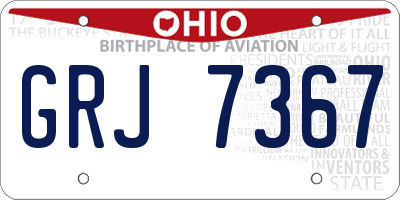OH license plate GRJ7367