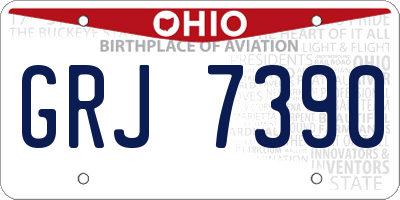 OH license plate GRJ7390