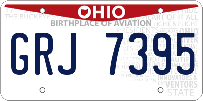 OH license plate GRJ7395