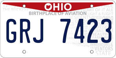 OH license plate GRJ7423