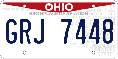 OH license plate GRJ7448