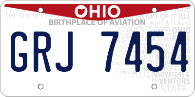 OH license plate GRJ7454
