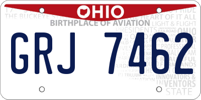 OH license plate GRJ7462