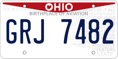 OH license plate GRJ7482