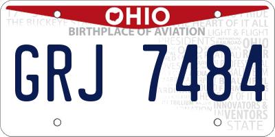 OH license plate GRJ7484