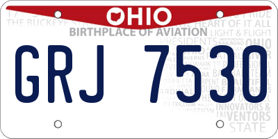 OH license plate GRJ7530