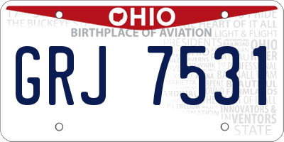 OH license plate GRJ7531