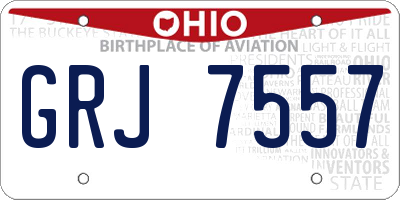 OH license plate GRJ7557