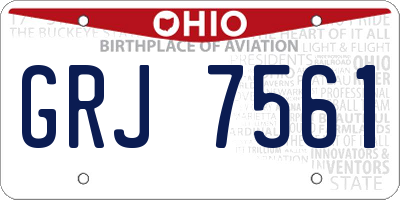 OH license plate GRJ7561