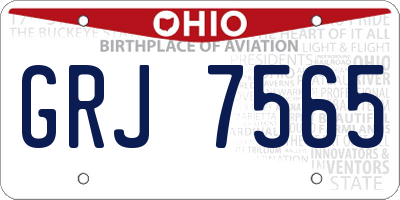 OH license plate GRJ7565