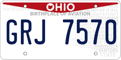 OH license plate GRJ7570