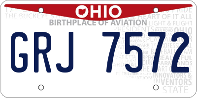 OH license plate GRJ7572
