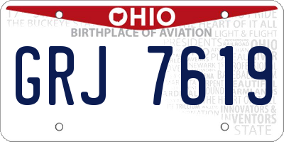 OH license plate GRJ7619