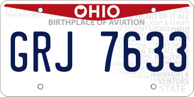 OH license plate GRJ7633