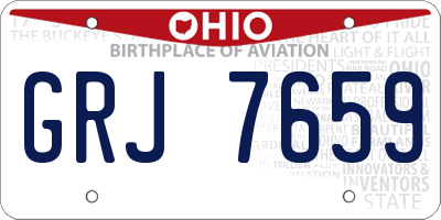 OH license plate GRJ7659