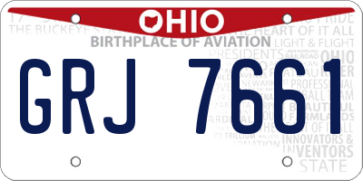 OH license plate GRJ7661