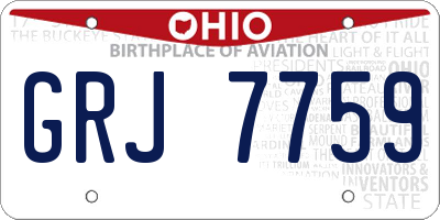 OH license plate GRJ7759