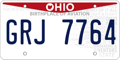 OH license plate GRJ7764