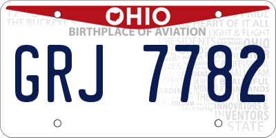 OH license plate GRJ7782
