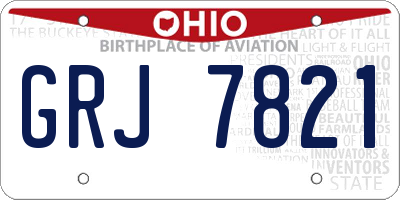 OH license plate GRJ7821