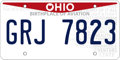 OH license plate GRJ7823