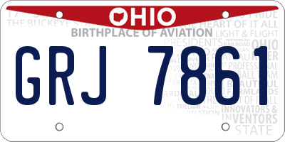 OH license plate GRJ7861