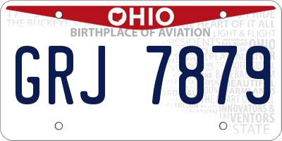 OH license plate GRJ7879