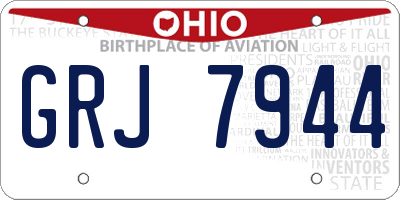 OH license plate GRJ7944