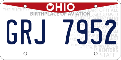 OH license plate GRJ7952