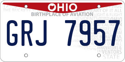 OH license plate GRJ7957