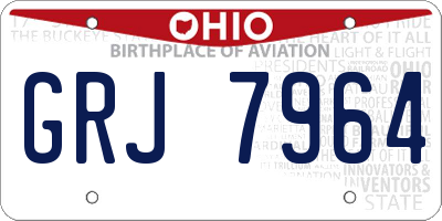 OH license plate GRJ7964