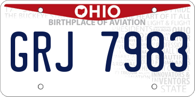OH license plate GRJ7983