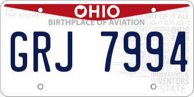 OH license plate GRJ7994